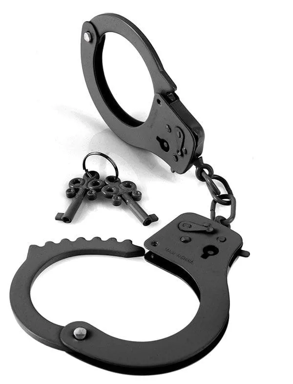 PD3801-23 Fetish Fantasy Series  Designer Metal Handcuffs Black