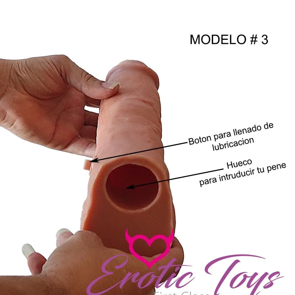 EROTIC TOYS REAL COCK 80PH PROTESIS HUECA PIEL RETRACTIL